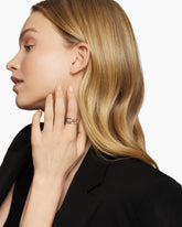 Petite Helena Wrap Three Row Ring in Sterling Silver with 18K Yellow Gold and Diamonds, 12mm